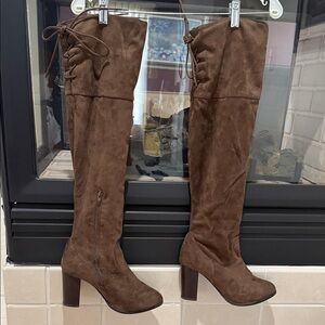 Charlotte Russe Brown Over the Knee Boots